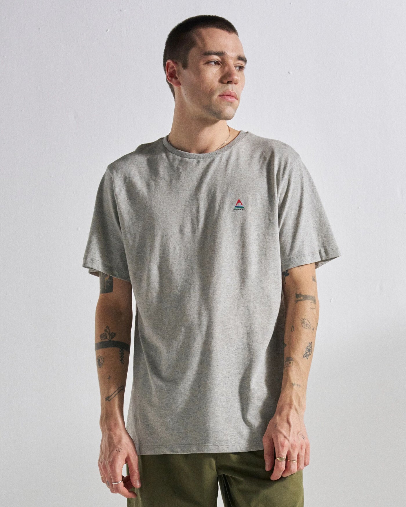 Classic Logo Organic Cotton T-Shirt - Mid Grey Marl